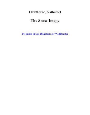 [Snow 01] • The Snow-Image